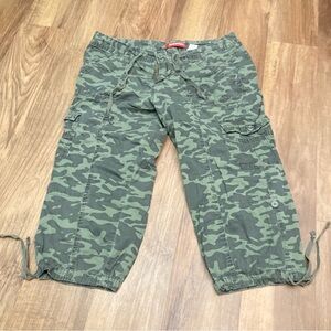 Y2K Union Bay Camo Cargo Cotton Capris Sz 13 Bratz
